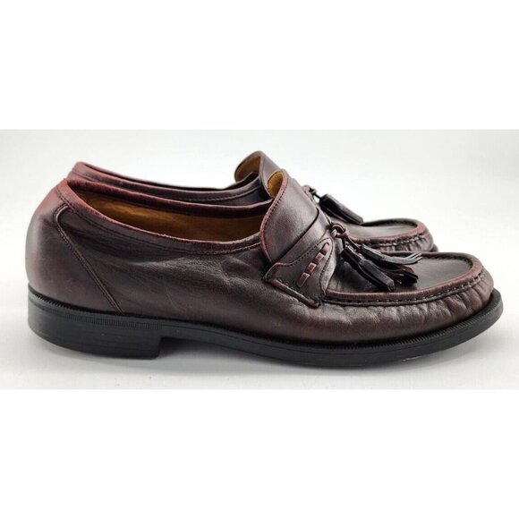 Florsheim Comfortech Burgundy‎ Leather Tassel Loafer Shoes Men\'s Size 7.5 D USA main image 4